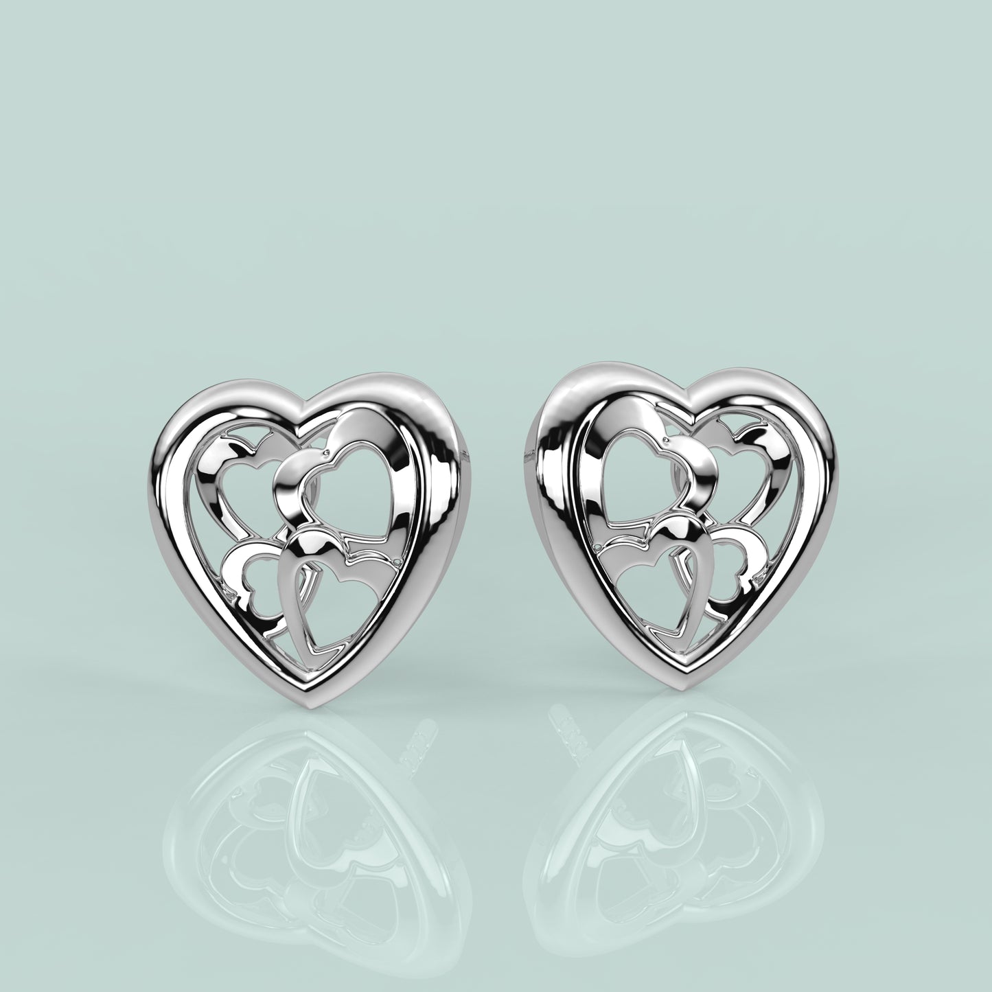 Heart 925 Silver Earring