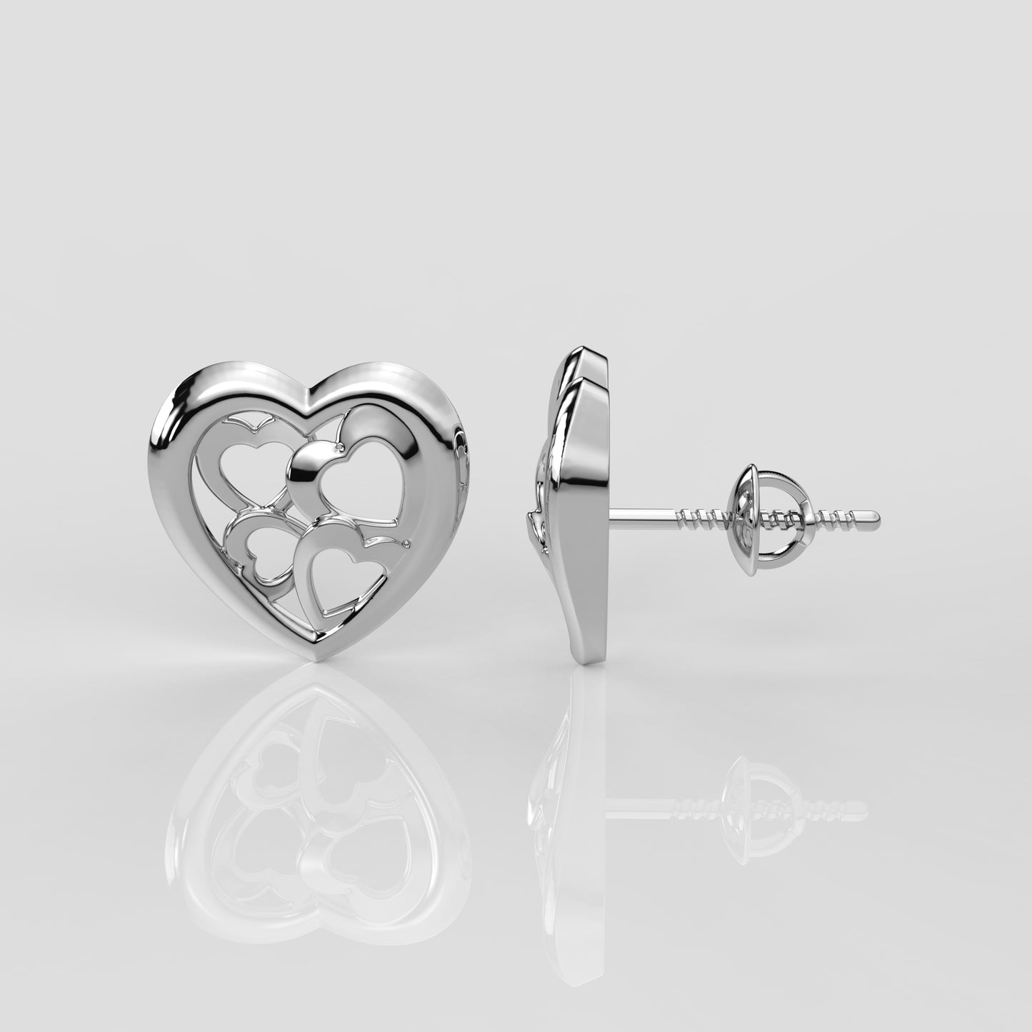 Heart 925 Silver Earring