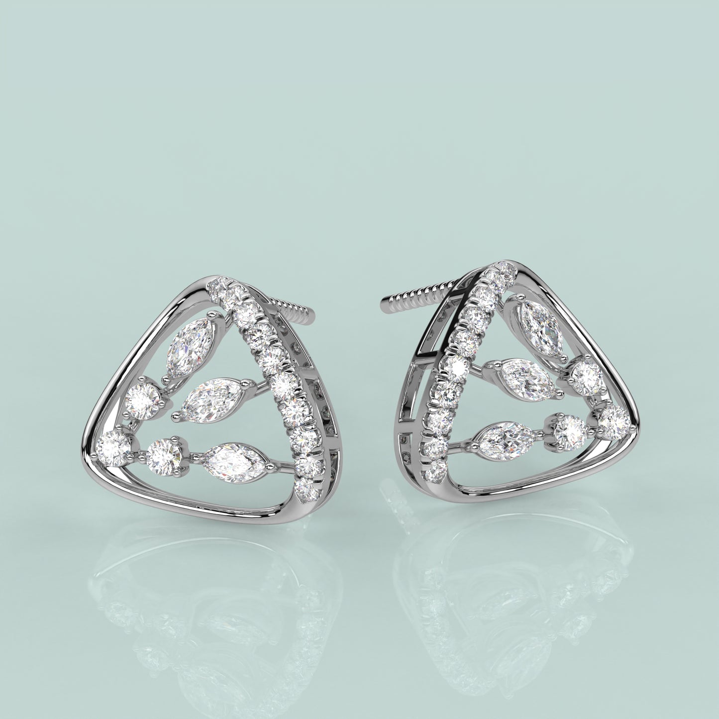 Ower shape 925 Silver Earring