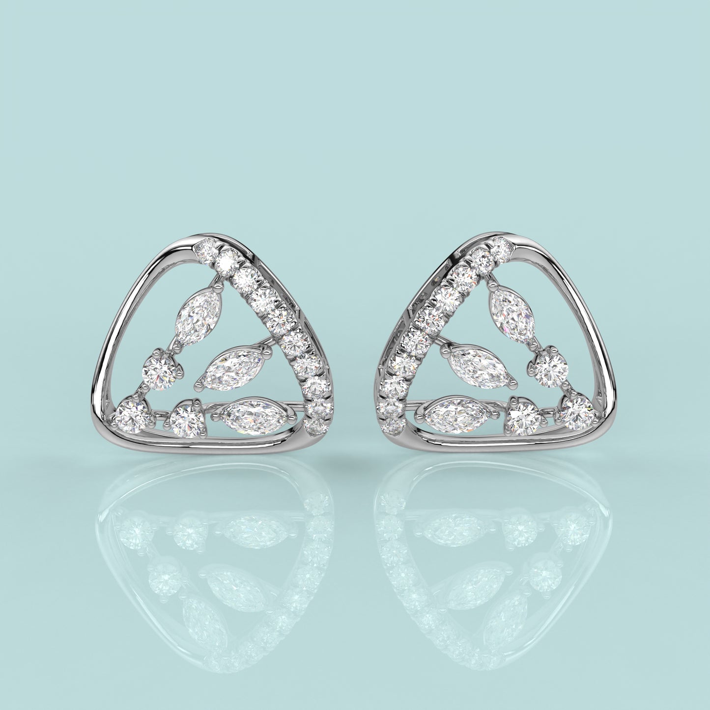 Ower shape 925 Silver Earring