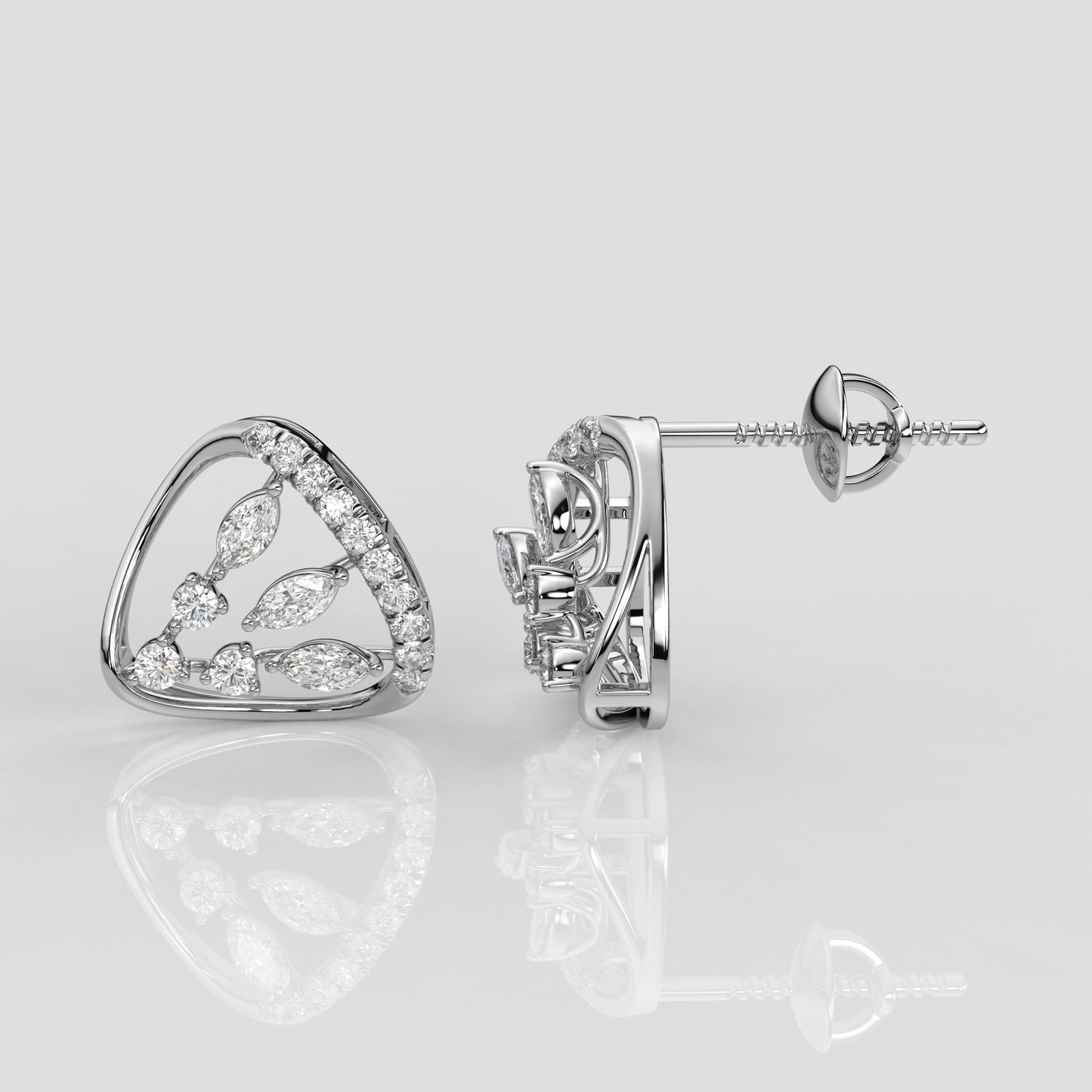 Ower shape 925 Silver Earring