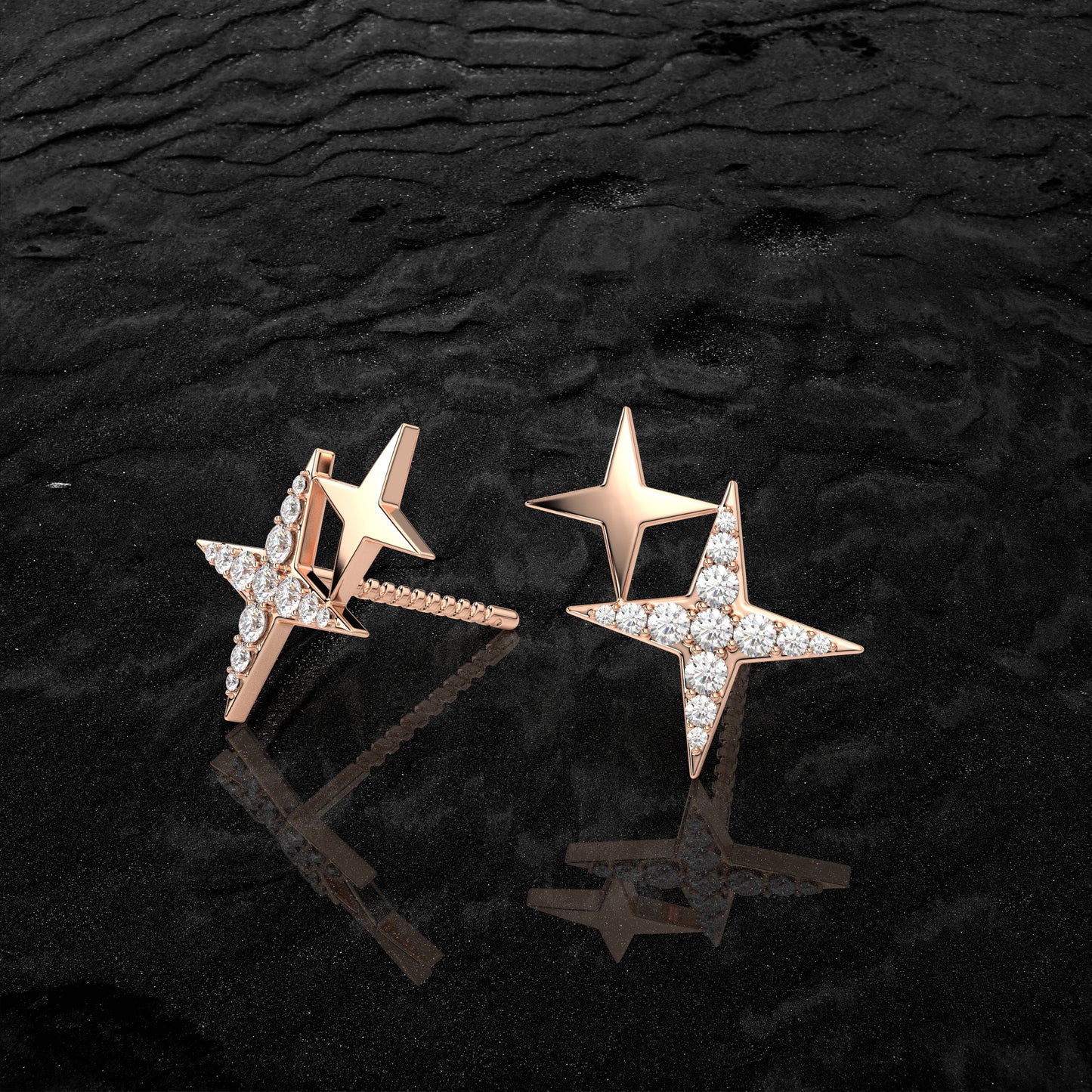 Rose gold Celestial 925 Silver Earring