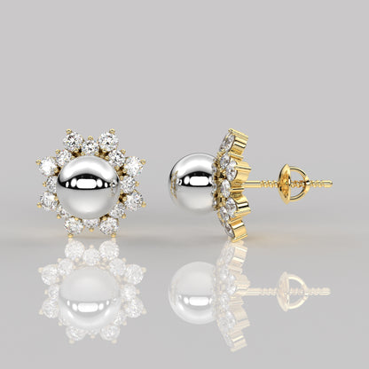 Zaver Moissanite Diamond 925 Silver Earring