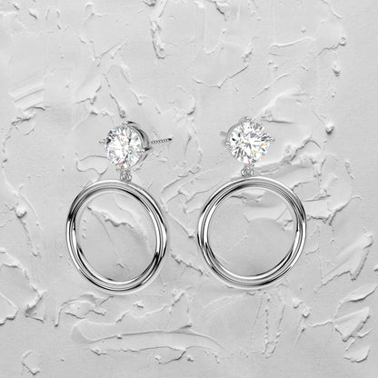 Mable Moissanite Diamond 925 Silver Earring