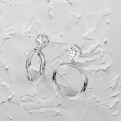 Mable Moissanite Diamond 925 Silver Earring