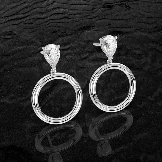 Frendy  Moissanite Diamond 925 Silver Earring