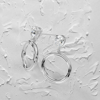 Frendy  Moissanite Diamond 925 Silver Earring
