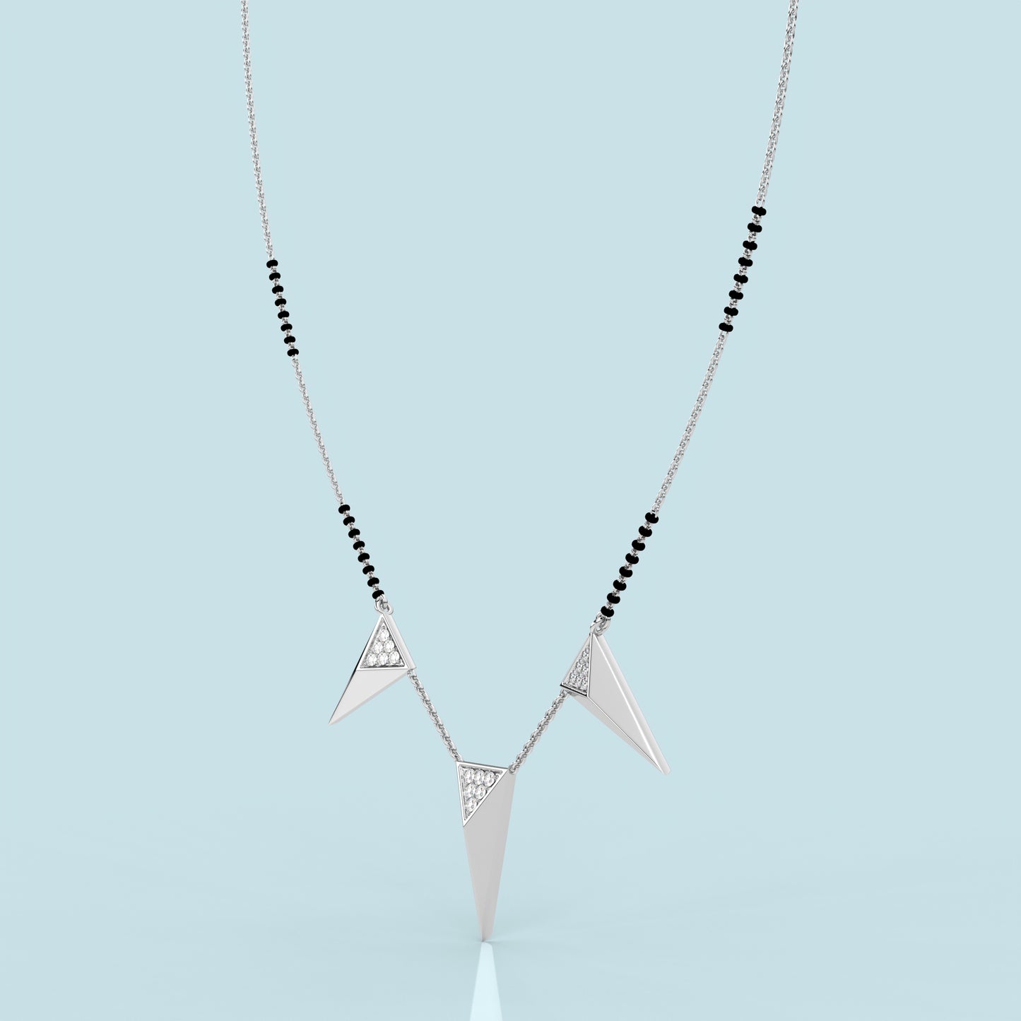 Triple Triangle 925 Silver Mangalsutra