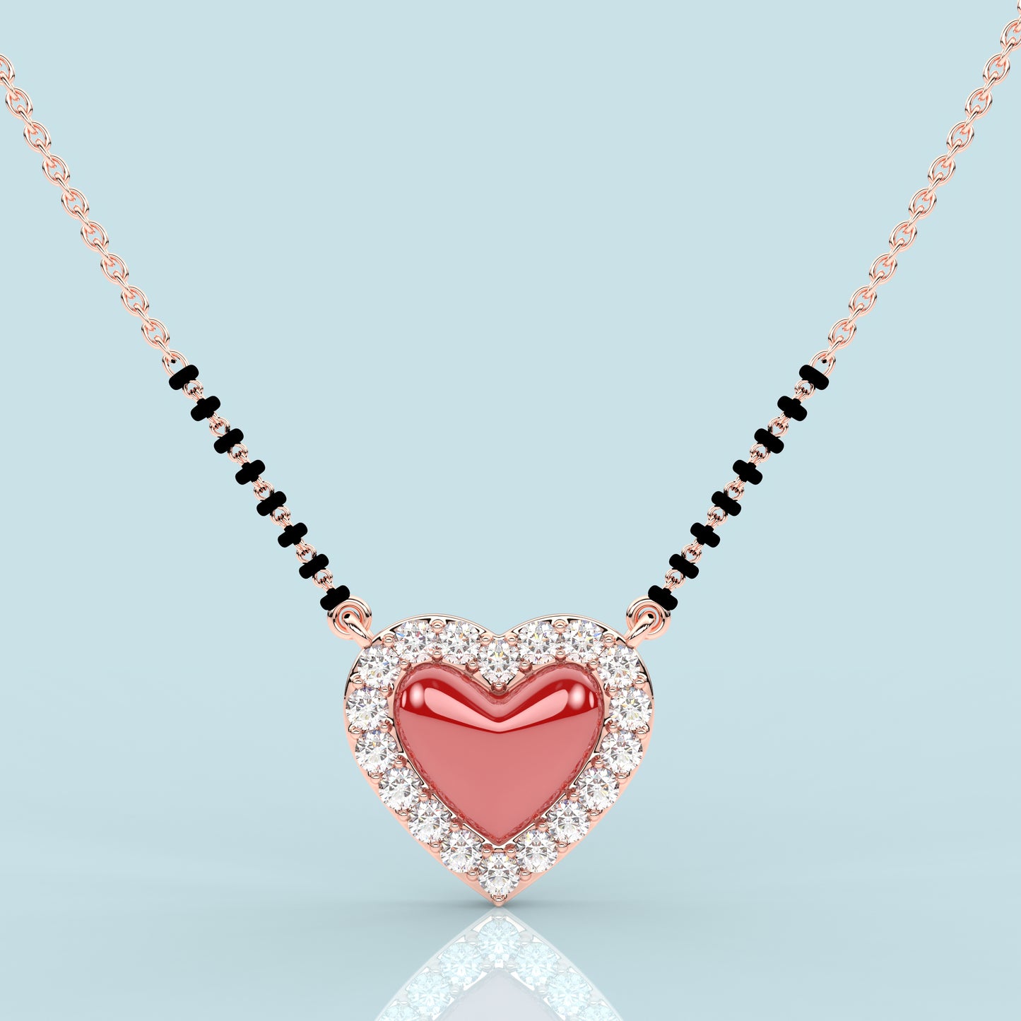 Gold Plated Heart 925 SilverMangalsutra