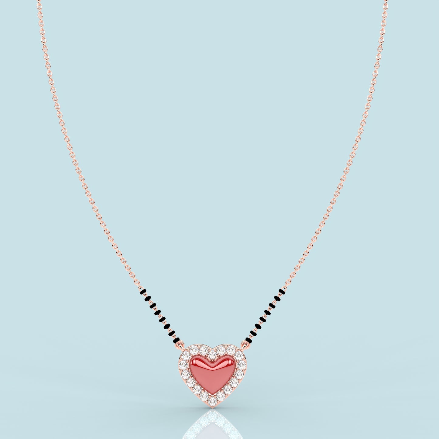 Gold Plated Heart 925 SilverMangalsutra