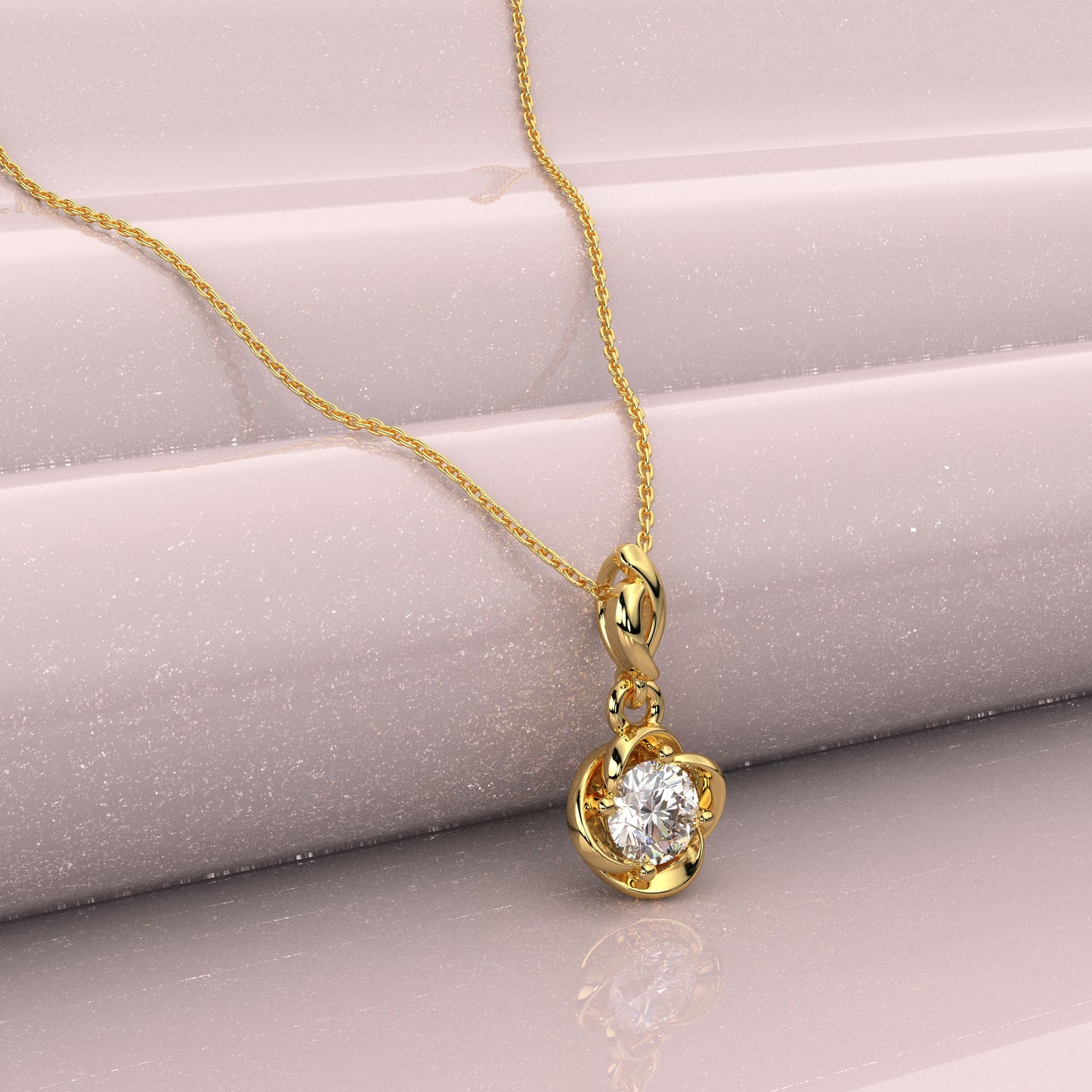 Heart 925 Sterling Silver Gold Necklace