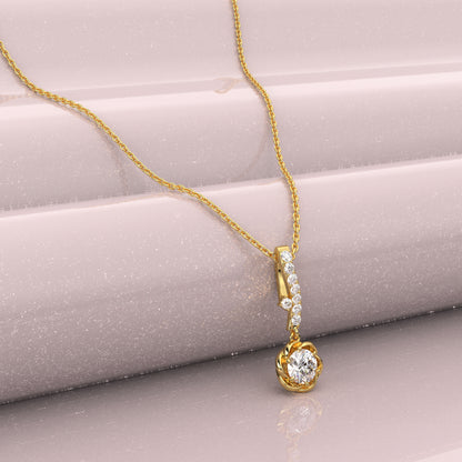 The Annalisa Moissanite Diamond 925 Silver Gold Necklace