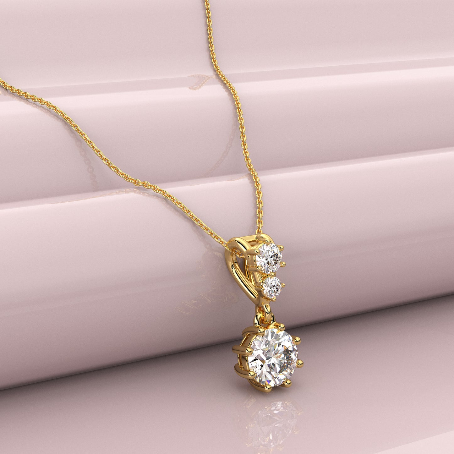 Elegant 925 Silver Gold Necklace