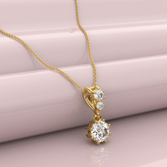 Elegant Moissanite Diamond 925 Silver Necklace