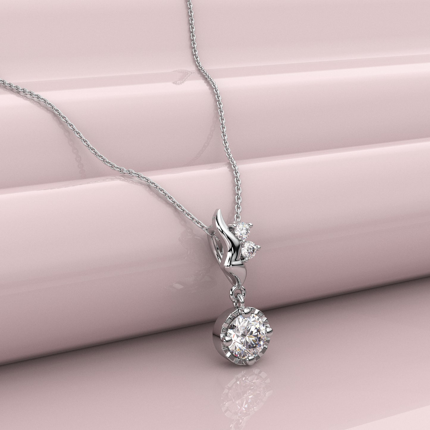 Classic Moissanite Diamond 925 Silver Necklace