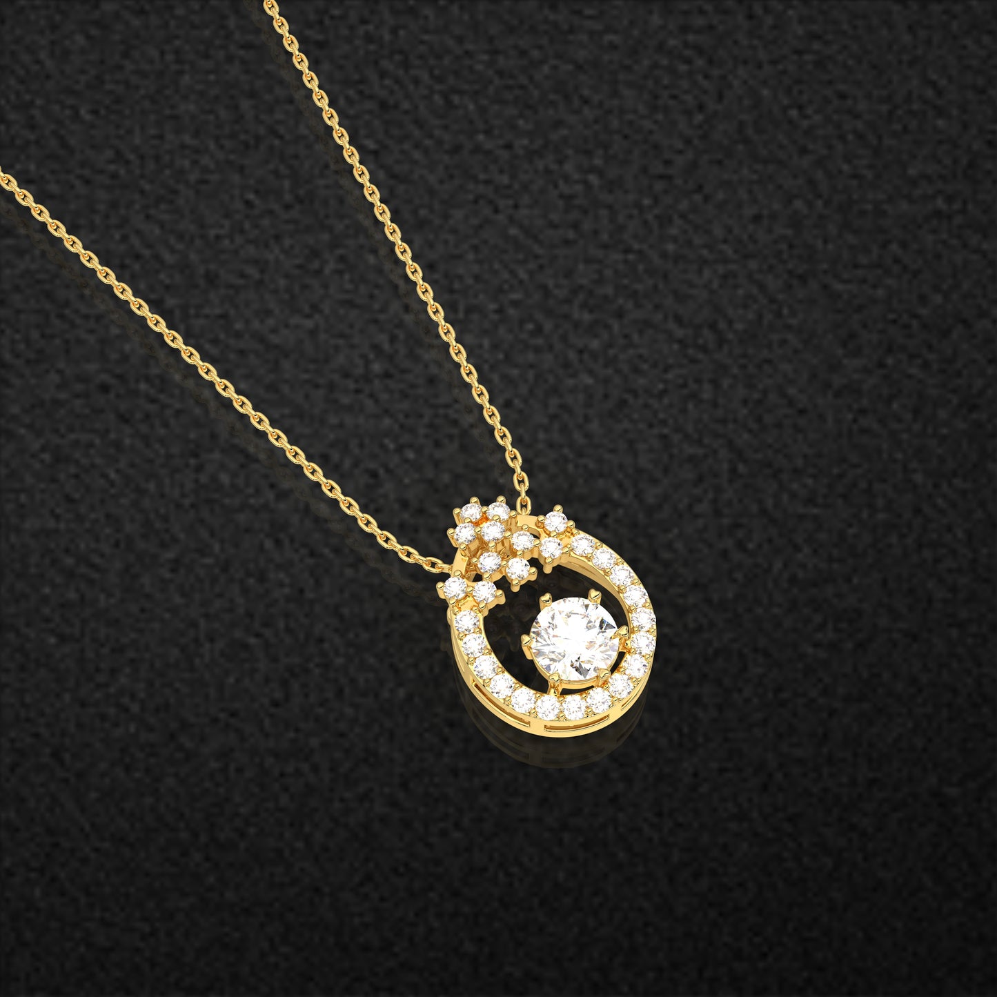 Drop Shape 925 Silver Gold Necklace