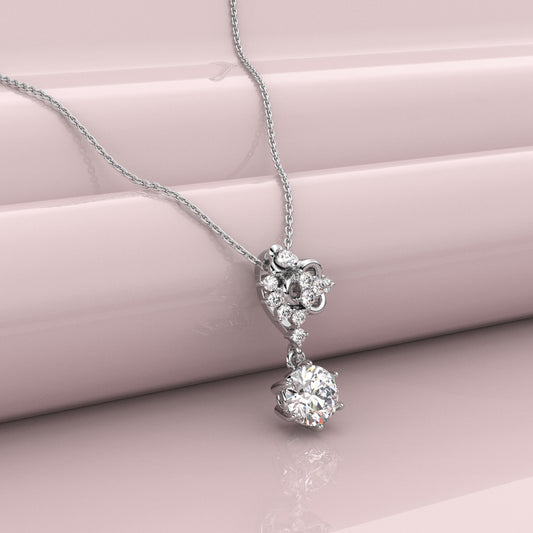 Floral Design 925 Sterling Silver Necklace