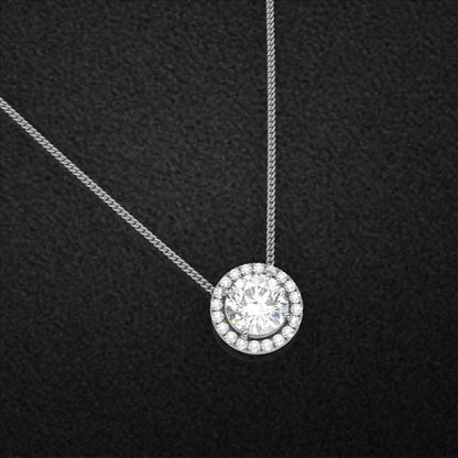 Nistra Moissanite Diamond 925 Silver Necklace