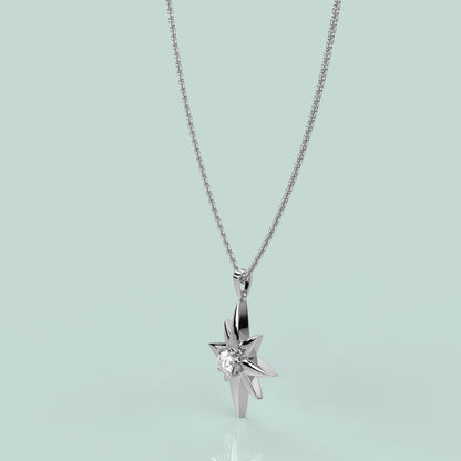Star Moissanite Diamond 925 Silver Necklace