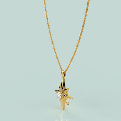 Star Moissanite Diamond 925 Silver Necklace