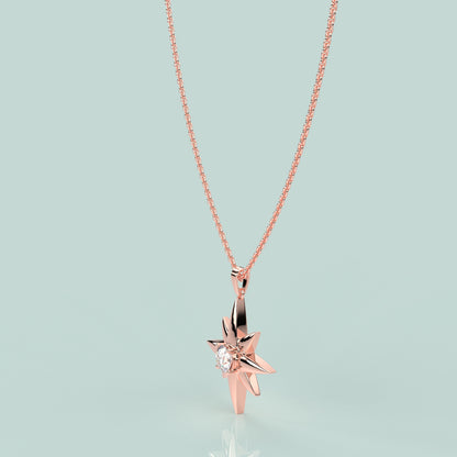 Star Moissanite Diamond 925 Silver Necklace