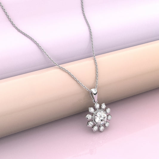 Celestial Moissanite Diamond 925 Silver Necklace