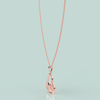 Heart (MOM) Moissanite Diamond 925 Silver Necklace
