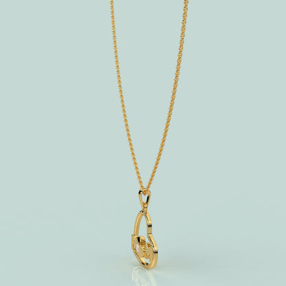 Heart (MOM) Moissanite Diamond 925 Silver Necklace