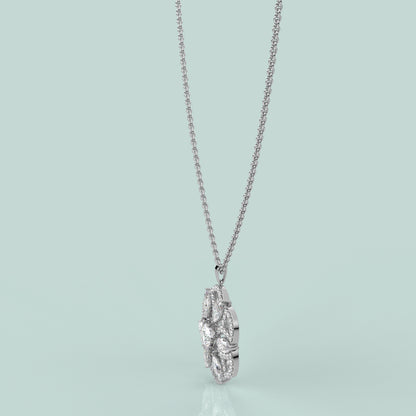 Clusters Moissanite Diamond 925 Silver Necklace