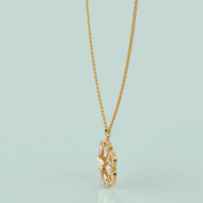 Clusters Moissanite Diamond 925 Silver Necklace