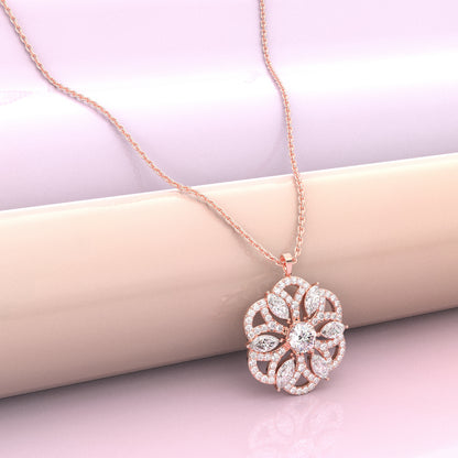 Clusters Moissanite Diamond 925 Silver Necklace