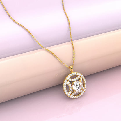 Cauer Moissanite Diamond 925 Silver Necklace