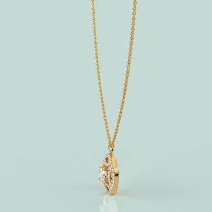 Cauer Moissanite Diamond 925 Silver Necklace