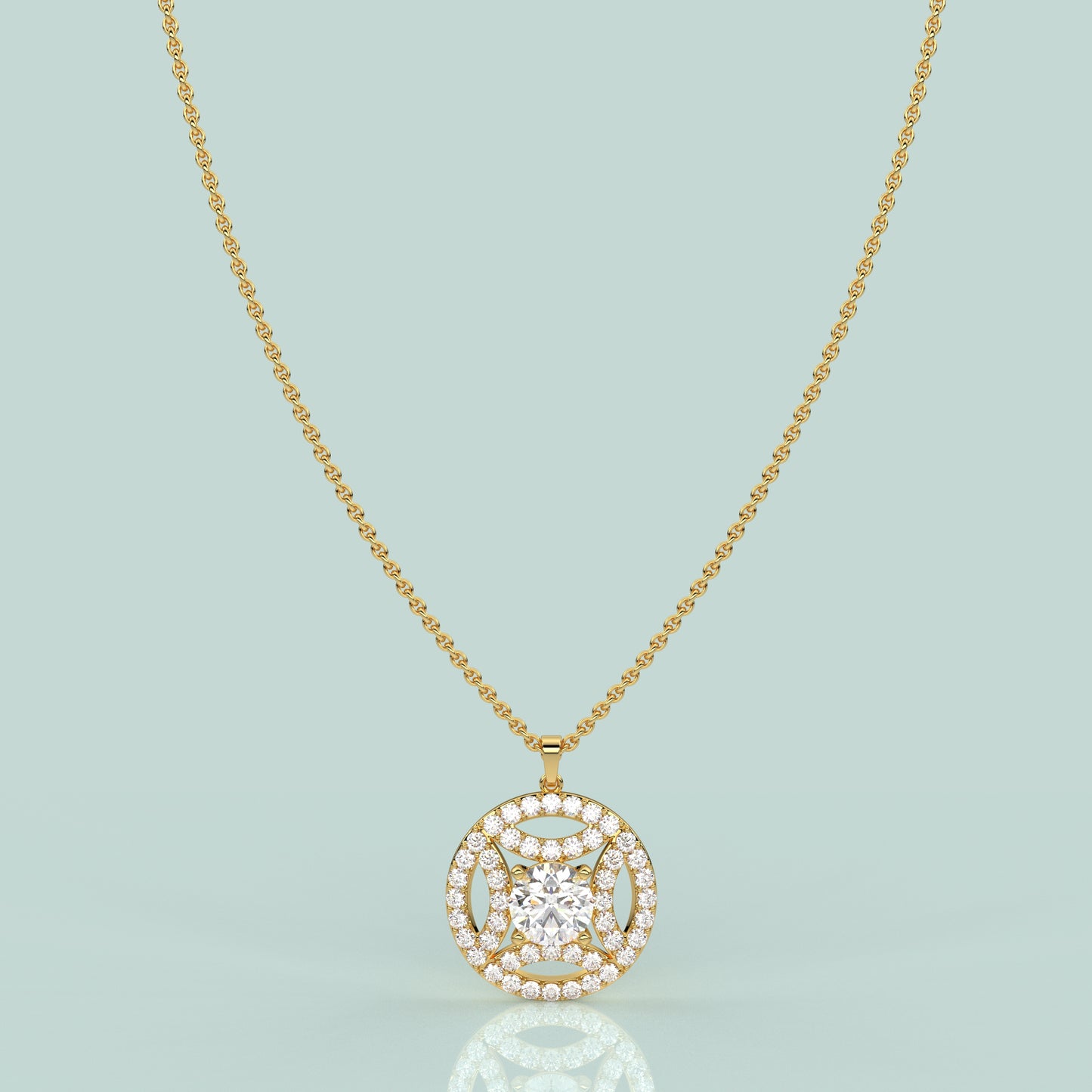 Cauer Moissanite Diamond 925 Silver Necklace
