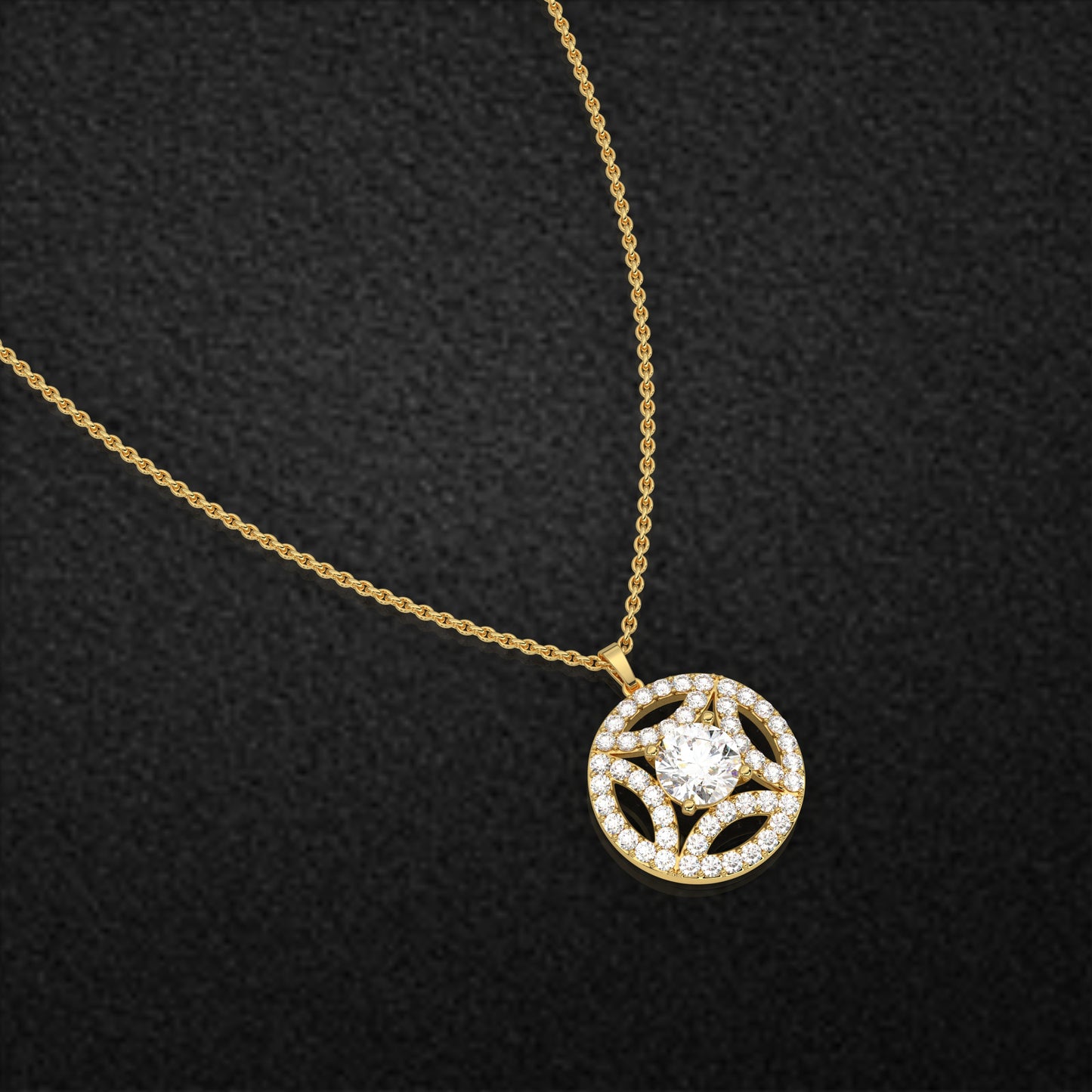 Cauer Moissanite Diamond 925 Silver Necklace