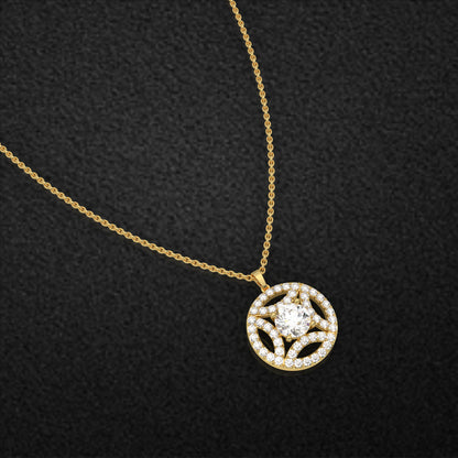 Cauer Moissanite Diamond 925 Silver Necklace