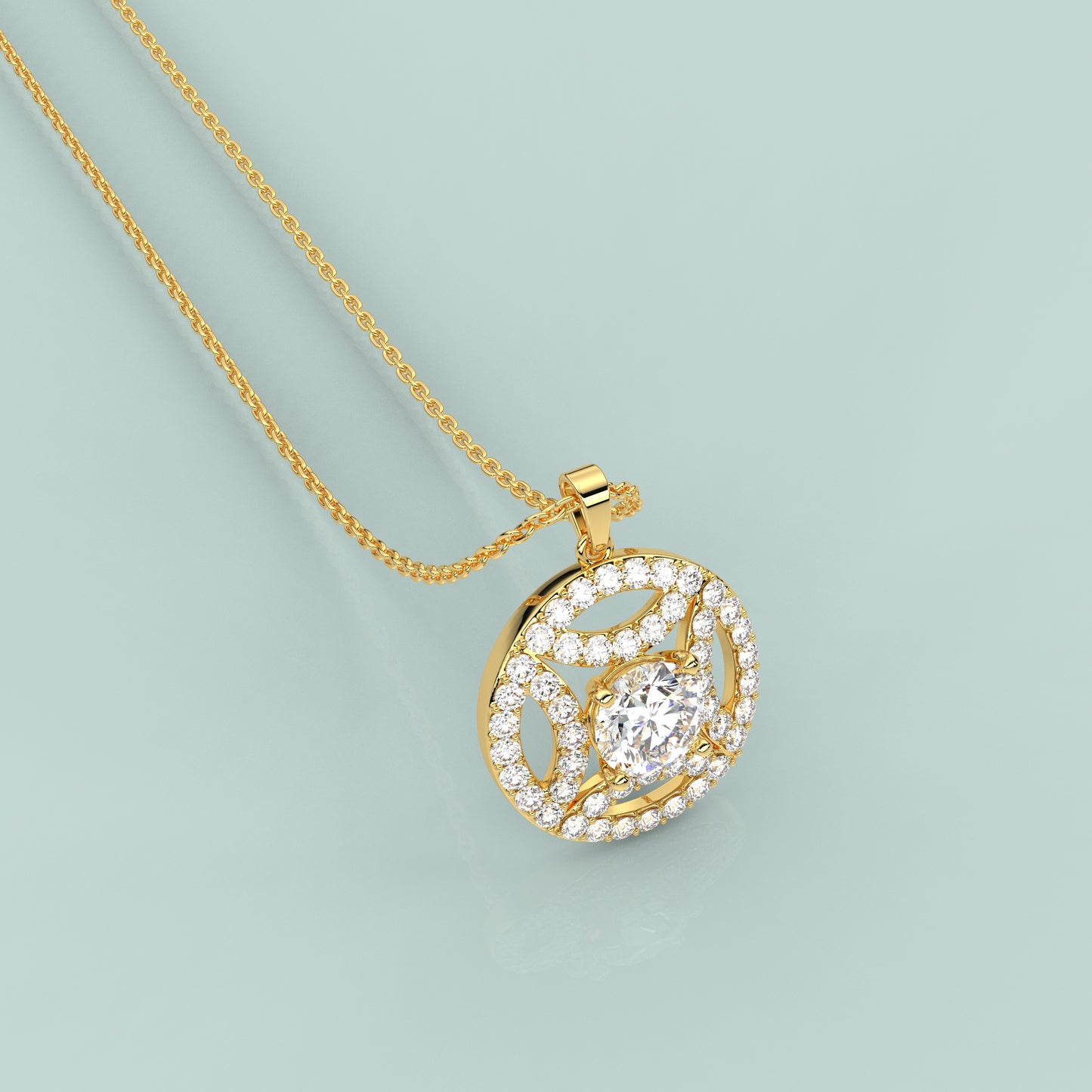Cauer Moissanite Diamond 925 Silver Necklace