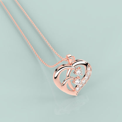 Heart Moissanite Diamond 925 Silver Pendant