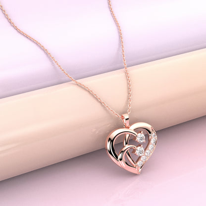 Heart Moissanite Diamond 925 Silver Pendant