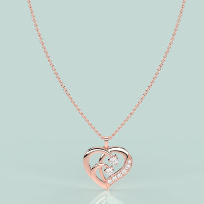 Heart Moissanite Diamond 925 Silver Pendant
