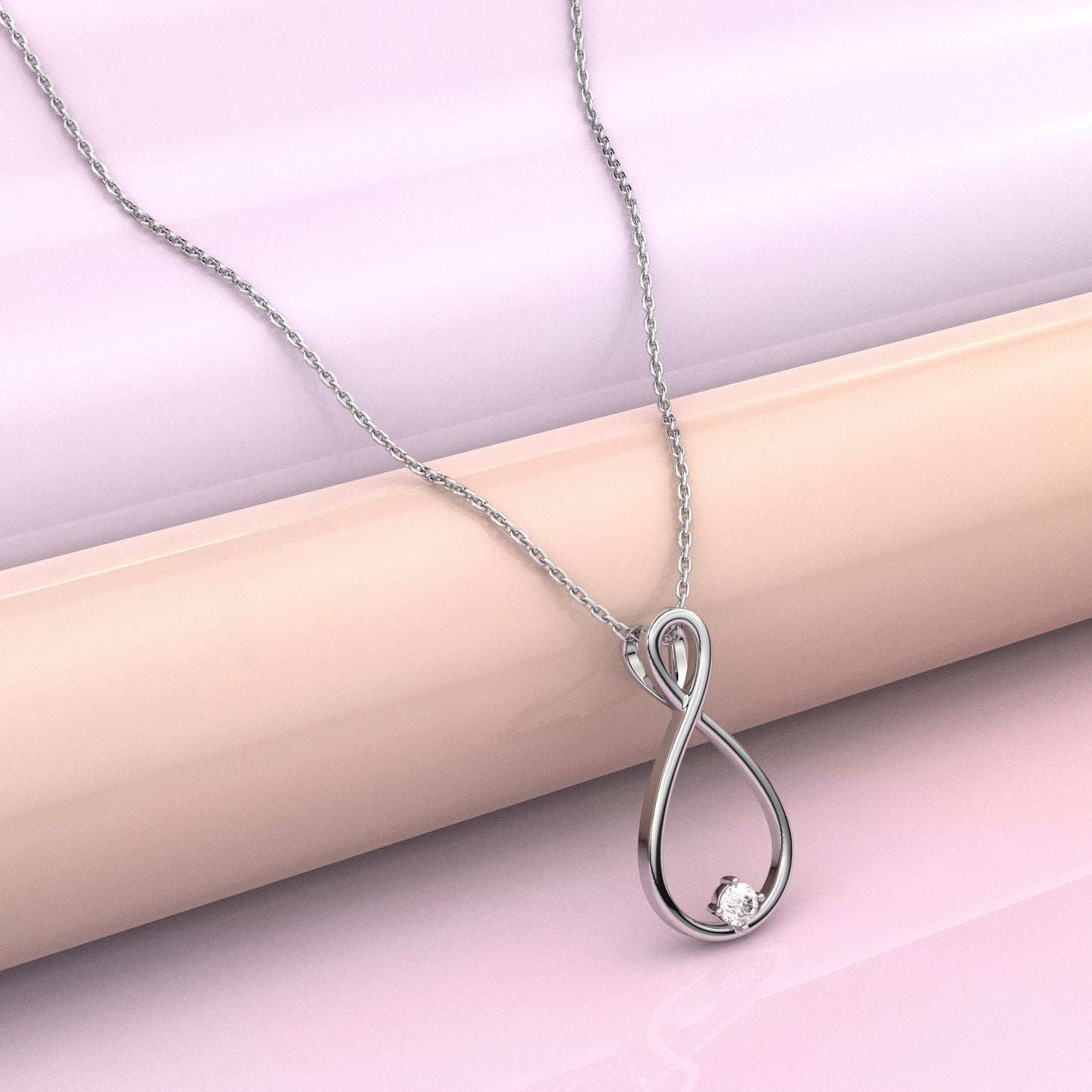 Single Stone 925 Sterling Silver Necklace