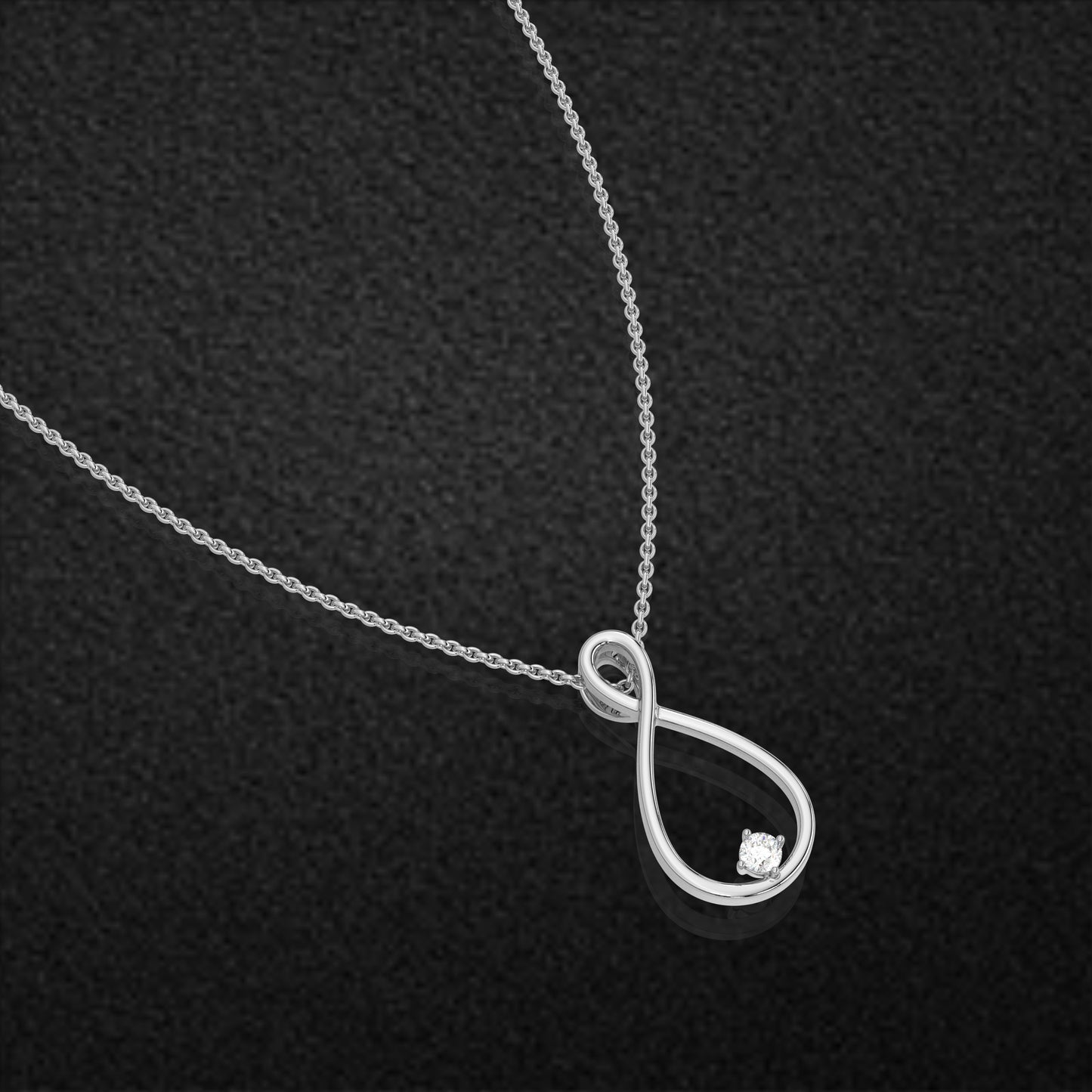 Single Stone 925 Sterling Silver Necklace