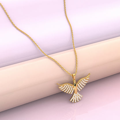 Bird Moissanite Diamond 925 Sterling Silver Necklace