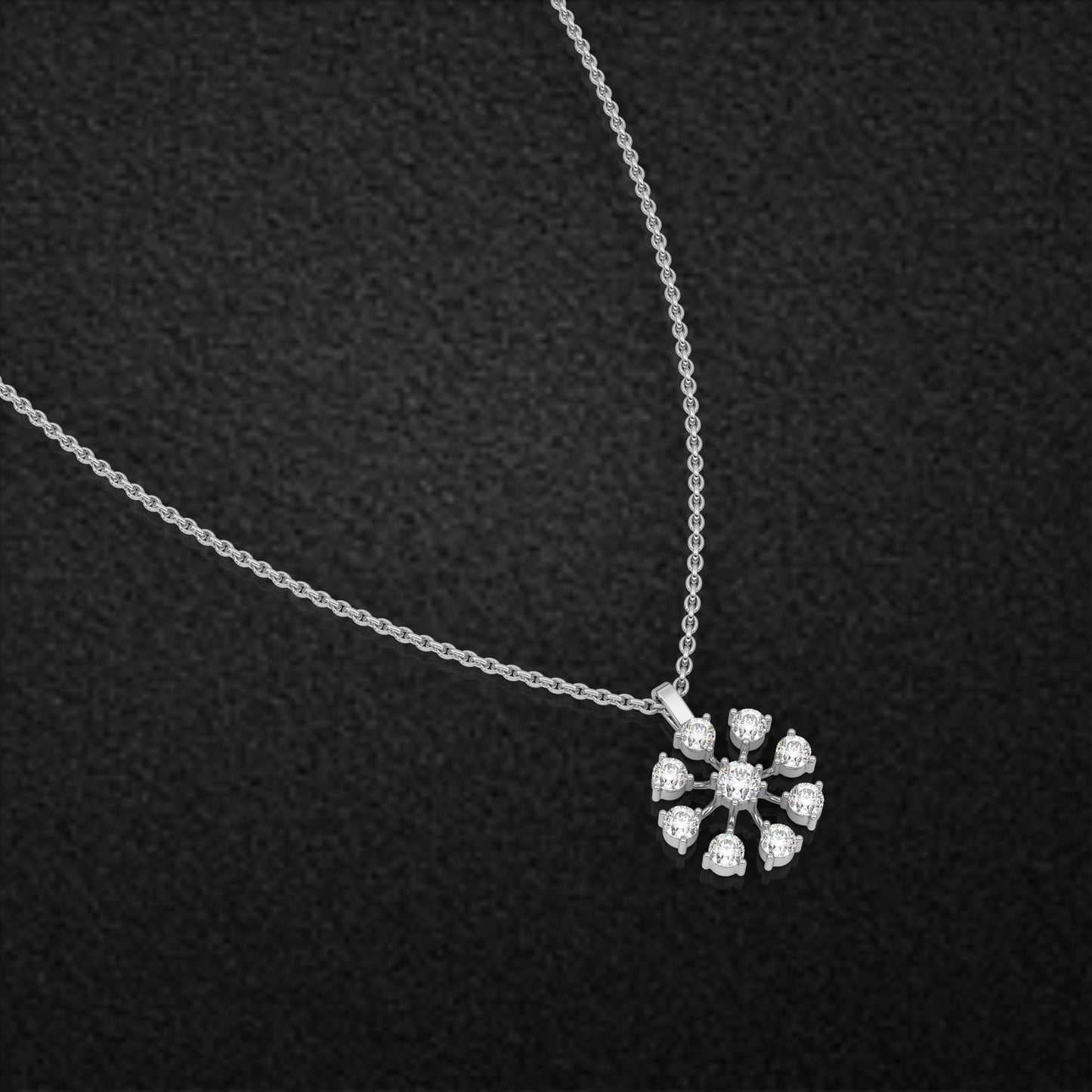 Daisy Flower 925 Sterling Silver Necklace