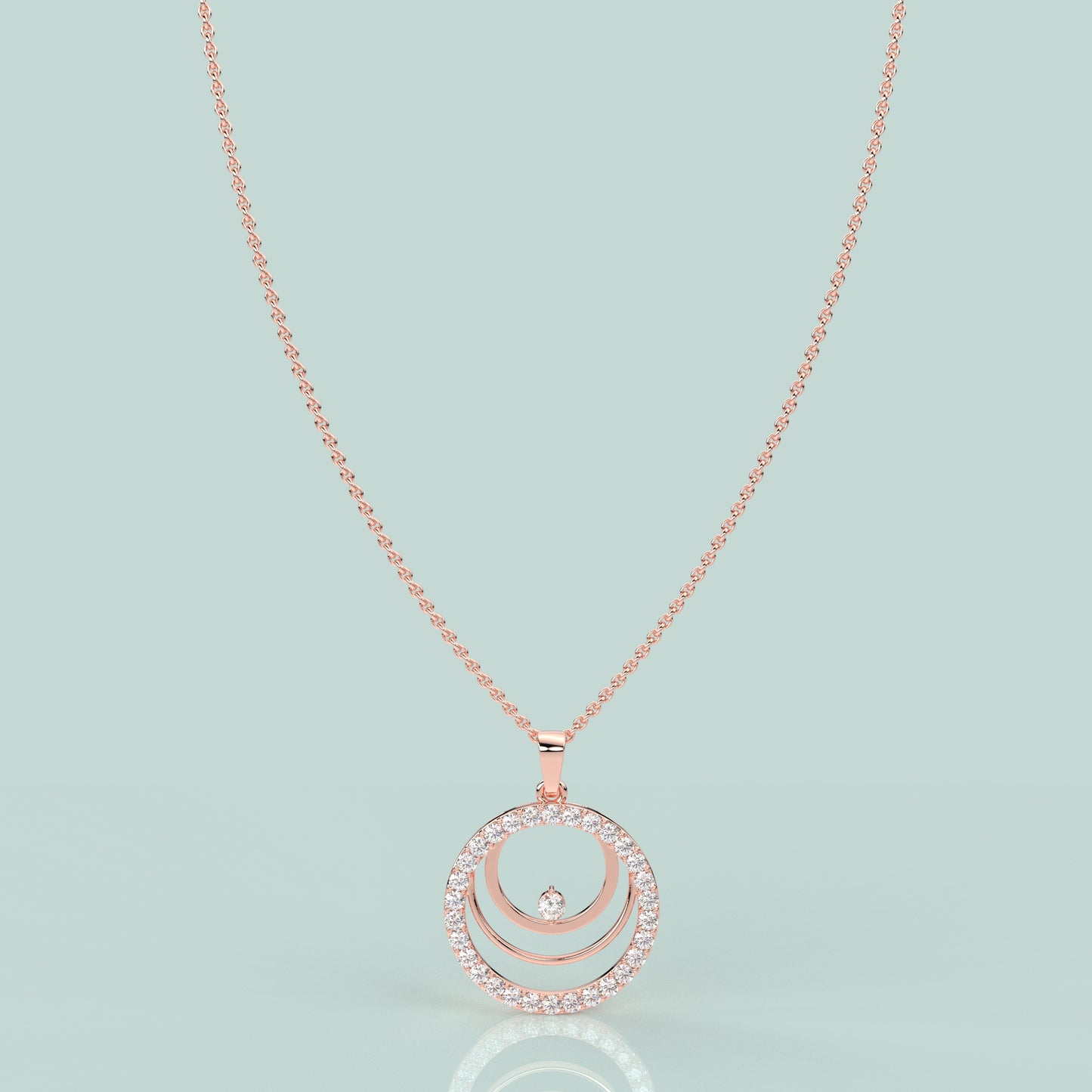 Circlet Moissanite Diamond 925 Silver Necklace