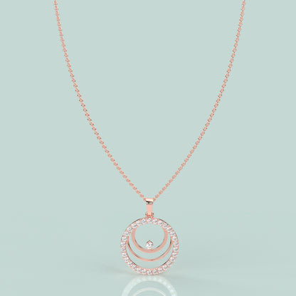 Circlet Moissanite Diamond 925 Silver Necklace