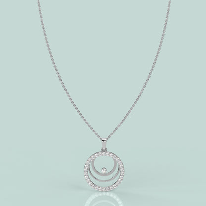 Circlet Moissanite Diamond 925 Silver Necklace