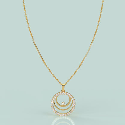 Circlet Moissanite Diamond 925 Silver Necklace