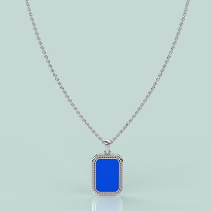 Emerald Shape 925 Silver Necklace