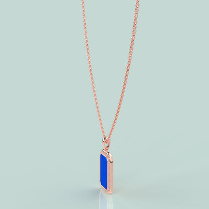 Emerald Shape 925 Silver Necklace